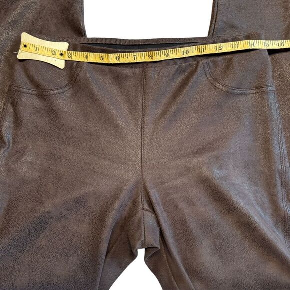 Karen Kane brown faux suede reptile pull on leggings size M - Picture 6 of 8